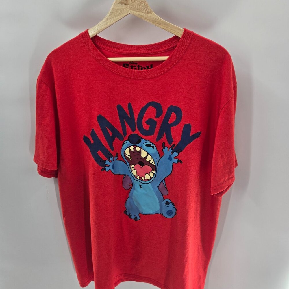 Lilo and Stitch Red Hangry Short Sleeved T-Shirt XL